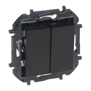 Вимикач 2-кл. внутр. 10А автоматичні клеми NILOE STEP чорний