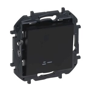 Вимикач 1-кл. внутр. з підсвіткою 10А автоматичні клеми NILOE STEP чорний