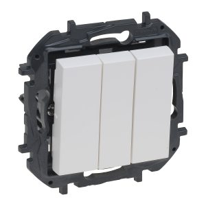 Вимикач 3-кл. внутр. прохідний 20А гвинтові клеми NILOE STEP білий