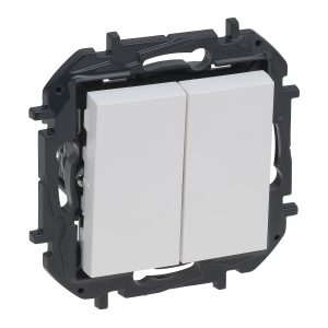 Вимикач 2-кл. внутр. прохідний 10А автоматичні клеми NILOE STEP білий