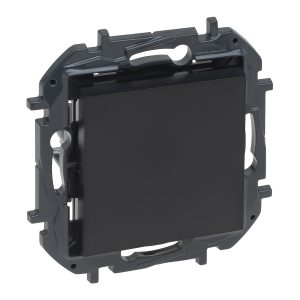 Вимикач 1-кл. внутр. прохідний 10А автоматичні клеми NILOE STEP чорний