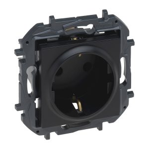 Розетка 1-а З/К внутр.16А, 250 В гвинтові клемиNILOE STEP чорний
