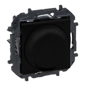 Димер поворотний  300Вт внутр. всі навантаження NILOE STEP чорний