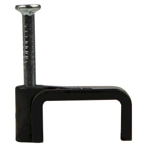 Скоба черная 12 мм плоская (упак 100шт)