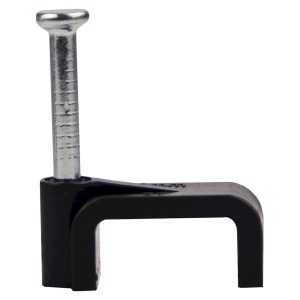 Скоба черная 14 мм плоская (упак 100шт)