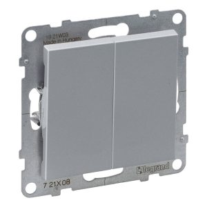 Вимикач 2-кл. внутр. прохідний 10А автоматичні клеми SUNO алюміній