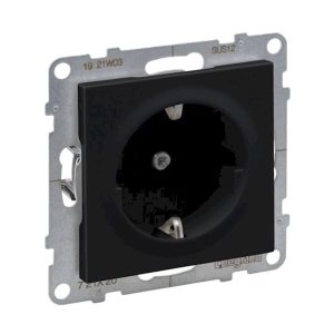 Розетка 1-а З/К внутр. зі шторками 16А, 250 В автоматичні клеми SUNO чорний