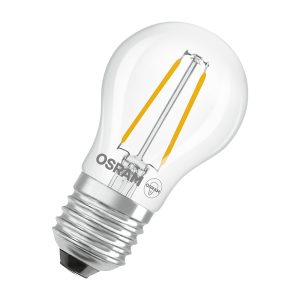 Лампа ЛЕД філаментна  1,8W 2700K 250lm E27 LED CL P25 FIL 6X1 (3 роки) OSRAM