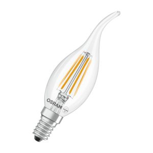 Лампа ЛЕД філаментна  3,4W 2700K 470lm E14 LED CL BA40 FIL 6X1 (3 роки) OSRAM