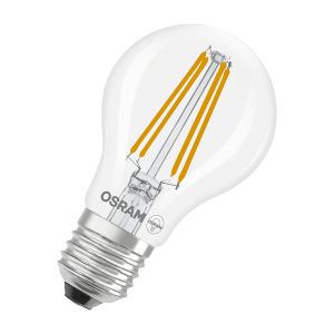 Лампа ЛЕД філаментна  5,9W 4000K 806lm E27 LED CL A60 FIL 6X1 (3 роки) OSRAM