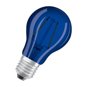 Лампа ЛЕД класична  2,5W 10lm E27 SCLA15 230VBL E276XBLI1 blue (3 роки) "OSRAM"