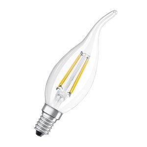 Лампа ЛЕД філаментна  3,4W 2700K 470lm E14 CL BA 40 DIM FIL 6X1 (3 роки) "OSRAM"