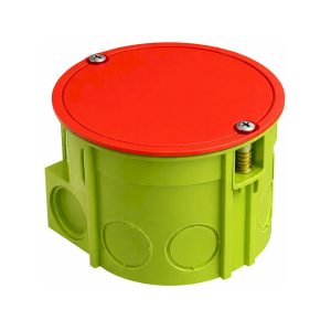 Коробка установча  65х45 IP30 внутрішня пласт. під цеглу набірна+ Кришка сигнальна MB001 (170шт.уп.)