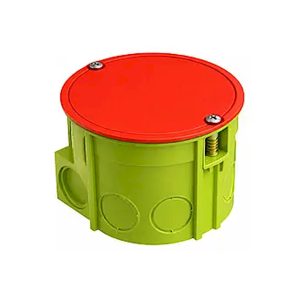 Коробка установча  65х60 IP30 внутрішня пласт. під цеглу набірна+ Кришка сигнальна MB003 (130шт.уп.)