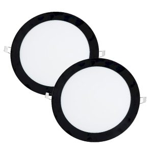 Світильник ЛЕД точковий 18W 3200К врізний NOAS YL10-1801-Sкруг черный2 шт "Євросвітло"