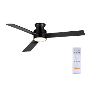 Світильник ЛЕД   50W 6500K 5000Lm CEILING BLADE FAN D132 BK REM стельовий "OSRAM"