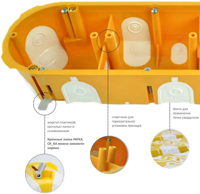 Вогнестійкі коробки KOPOS для пустотілих стін