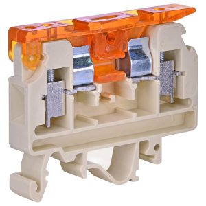 Клема гвинтова під запобіжник  з тримачем VSV 4  (4 mm2_бежева)