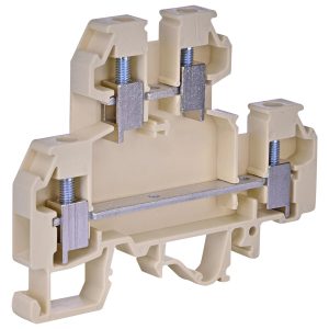 Клема гвинтова дворівнева VS 4 NA (4 mm2_бежева)