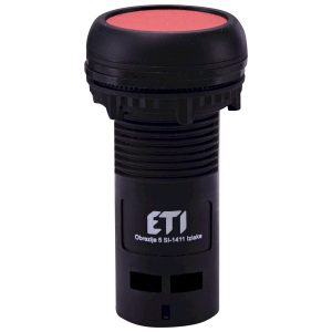 Кнопка моноблочна заглиблена ECF-01-R (1NC, червона)