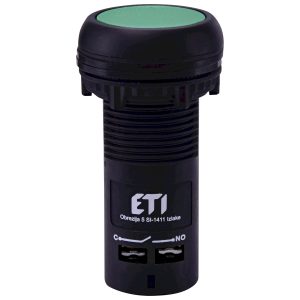 Кнопка моноблочна заглиблена ECF-10-G (1NO, зелена)