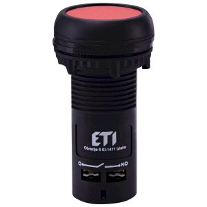 Кнопка моноблочна заглиблена ECF-10-R (1NO, червона)