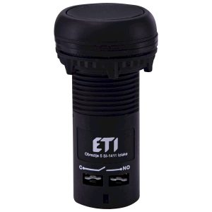 Кнопка моноблочна заглиблена ECF-10-C (1NO, чорна)
