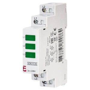 Індикатор наявності напруги трифазний SON H-3G (3x зелений LED)