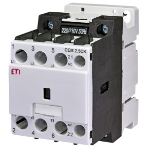 Контактор 2.5 А 400-440В CEM 2.5CK.01 2.5кВАр "ЕТІ"