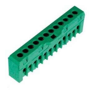 Клемник ESC-QBLOK7202 (зелений, 10/16 мм2, 12 підключ.)