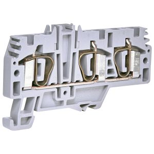 Клема пружинна ESP-HMM.4/1+2 (4 мм2, сіра, 1вх.+2вих.)