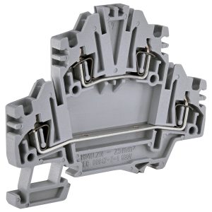 Клема пружинна дворівнева ЕSP2-HMD.2N (2,5 мм2, сіра)