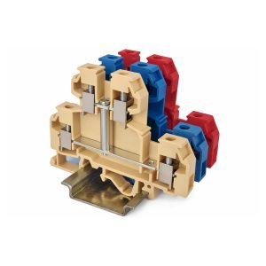 Клема гвинтова-живлення дворівнева VS 4 NAI + зі з'єдн. містком (4 mm2_червона)