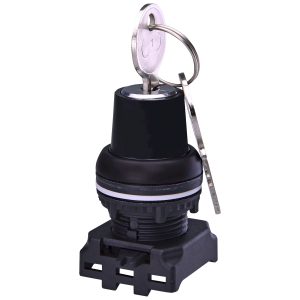 Поворотный переключатель EGK2-XY90-C (2-х поз., с фикс. ключом, 0-1, 90°, черный)