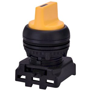 Поворотный переключатель EGS2-N-Y (2-х поз., с фикс. 0-1, 45°, желтый)