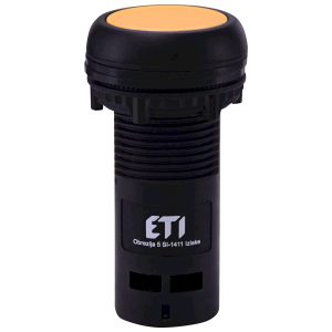 Кнопка моноблочна заглиблена ECF-01-Y (1NC, жовта)