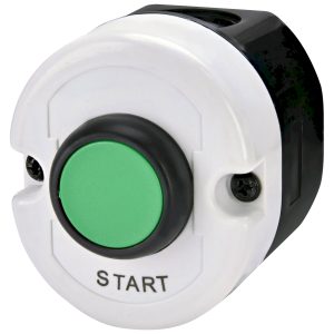 Кнопковий пост 1-модул. ESE1-V3 ("START", зелений, корп. сіро-чорний)