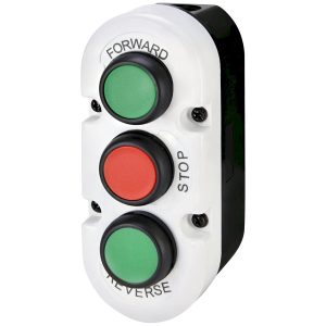 Кнопковий пост 3-модул. ESE3-V6 ("FORWARD/STOP/REVERSE", зелений/червоний/зелений, корп. сіро-чорний