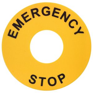 Кільце EALP з написом "Emergency/Stop" (d=22/60мм)