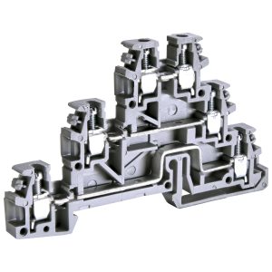 Клема гвинтова трирівнева ESC-TLD.2 (2,5 мм2, сіра)