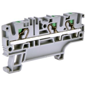 Клемма пружинна ESH-EFC.4/1+2 (4 мм2, сіра, 1вх.+2вих., push-in)