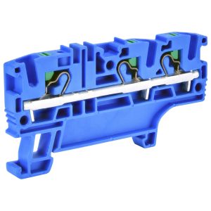 Клемма пружинна ESH-EFC.4/1+2B (4 мм2, синя, 1вх.+2вих., push-in)