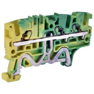 Клемма пружинна заземлююча ESH-EFCE.2/1+2 (2,5 мм2, жовто-зел., 1вх.+2вих., push-in)