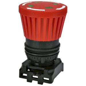 Кнопка-модуль грибок EGM-MI-T (відключення поворотом, з індикацією, червона)