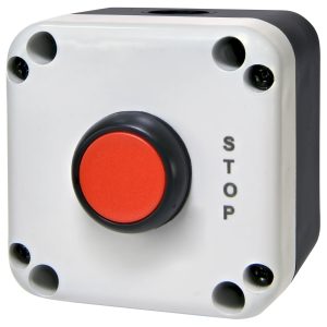 Кнопочний пост 1-модул. ESB1-V2 (Standart, "STOP", червона)