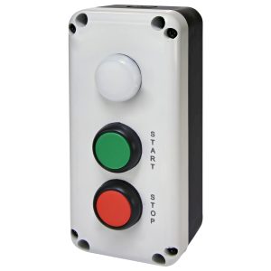 Кнопочний пост 3-модул. ESB3-V8 (Standart, "START/STOP" з ламп. LED240V AC, червона/зелена/біла)