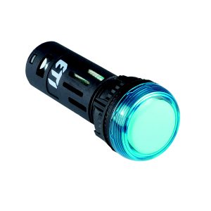 Лампа сигнальна LED матова ECLI-16-024C-B 24V AC/DC (Ø16мм, синя)