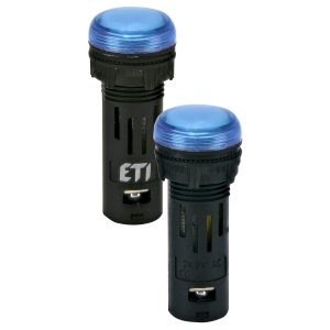 Лампа сигнальна LED матова ECLI-16-240A-B 240V AC (Ø16мм, синя)