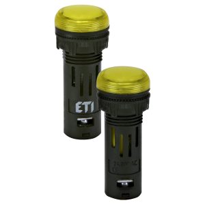 Лампа сигнальна LED матова ECLI-16-240A-Y 240V AC (Ø16мм, жовта)