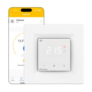 Терморегулятор Terneo sx Wi-Fi сенсорний для теплої підлоги 16 А, 3000 ВА, 5..45 °С, R10-3